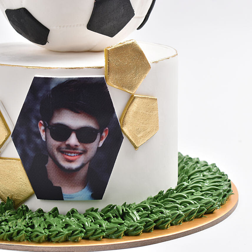 Kickoff Vanilla Photo Cake