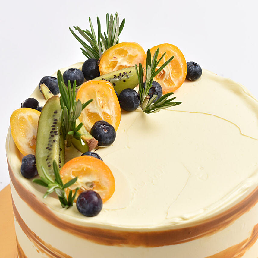 Kumquat Decorated Chocolate Cake
