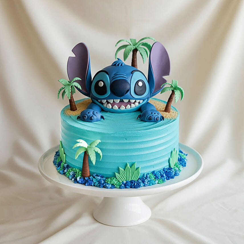 Lilo and Stitch Tropical Blue Character Chocolate Cake