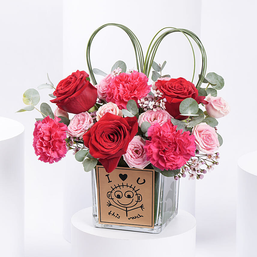 Love And Heart Flower Vase