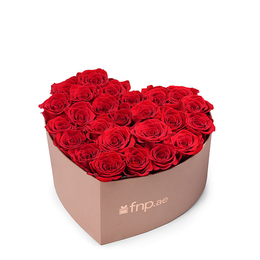 Love in a Heart Rose Box