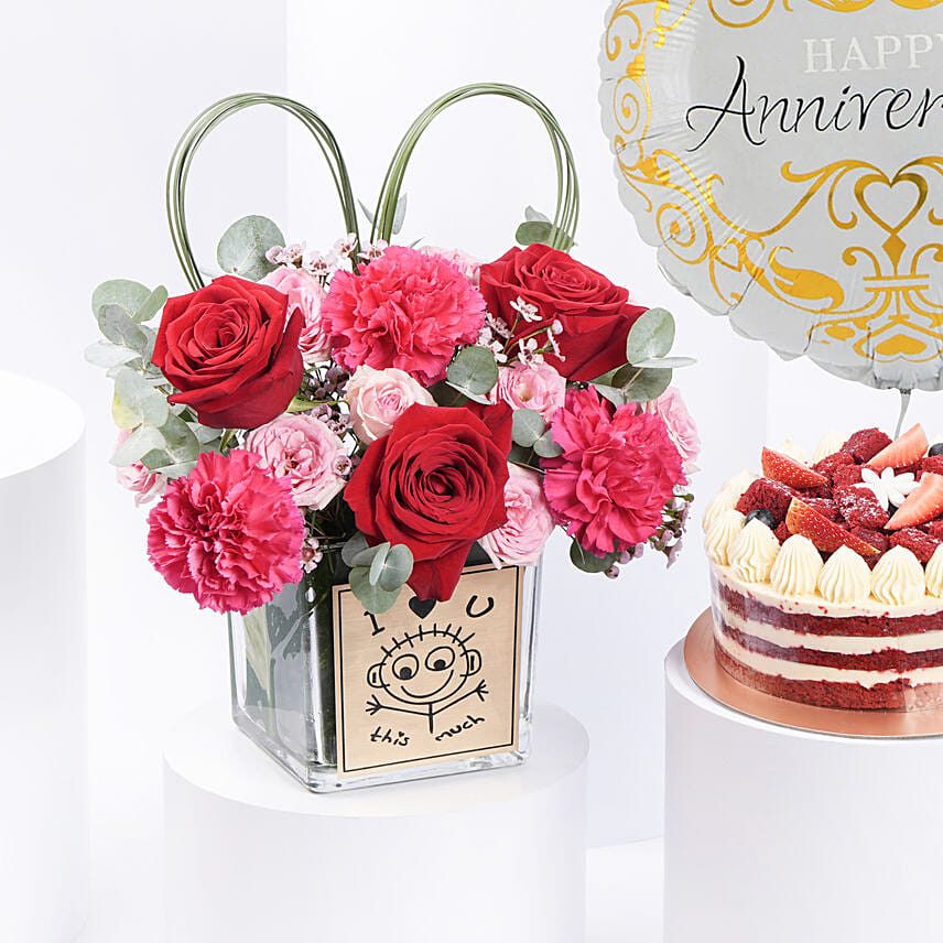 Love U So Much Anniversary Combo
