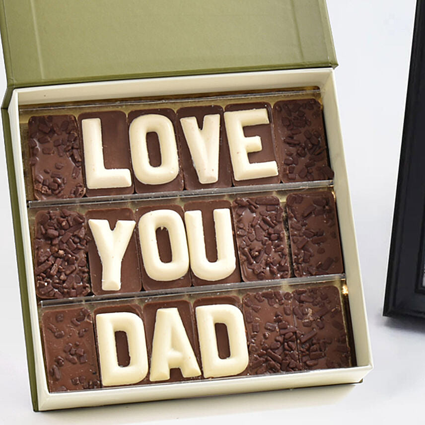 Love You Dad Chocolate With Personalised Frame