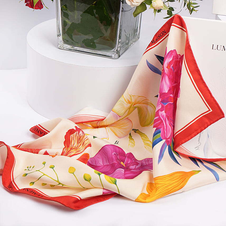 Lumena Maison UAE Botnicals Silk Scarf 100