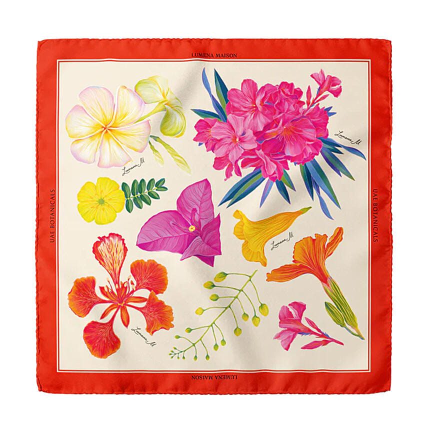 Lumena Maison UAE Botnicals Silk Scarf 100