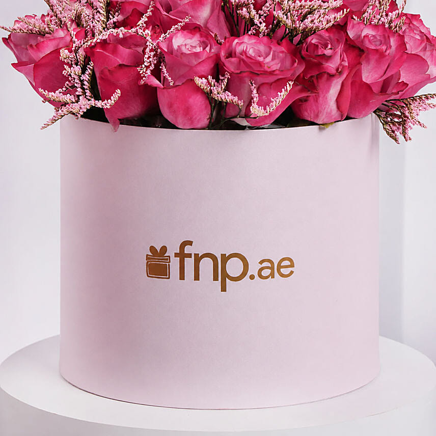 Luxury Purple Roses In A Box