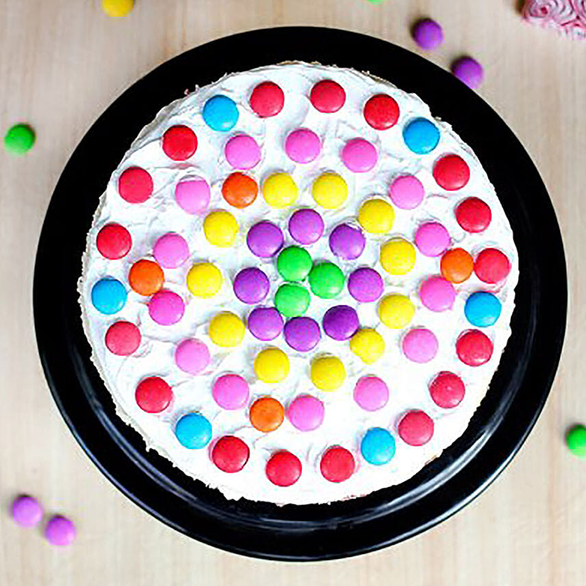 M and M Rainbow Cake