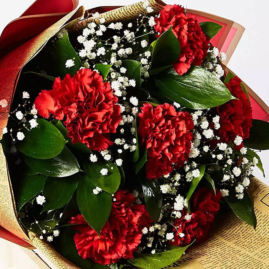 Majestic Mixed Carnations Bouquet Standard