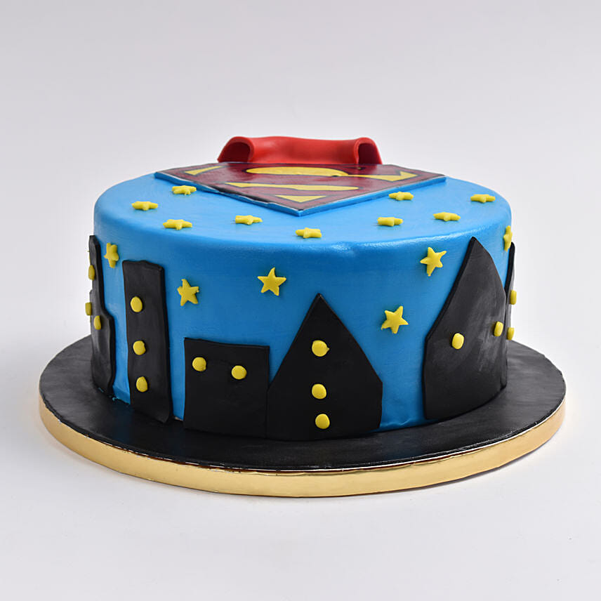 Man Of Steel Surprise Red Velvet Cake