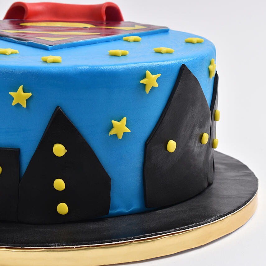 Man Of Steel Surprise Red Velvet Cake
