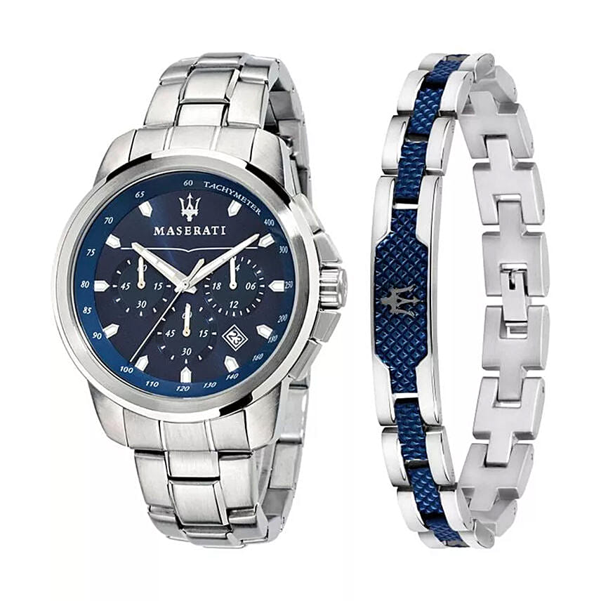 Maserati Mens Watch And Bracelet Gift Set