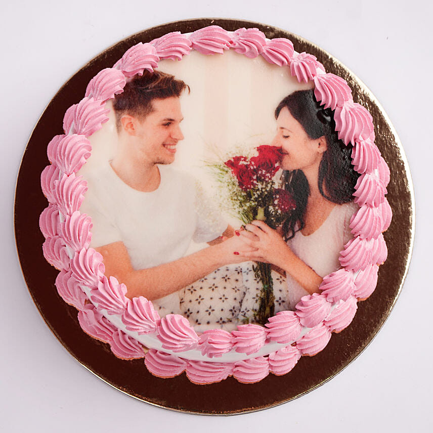 Memorable Anniversary Photo Cake 500Gm