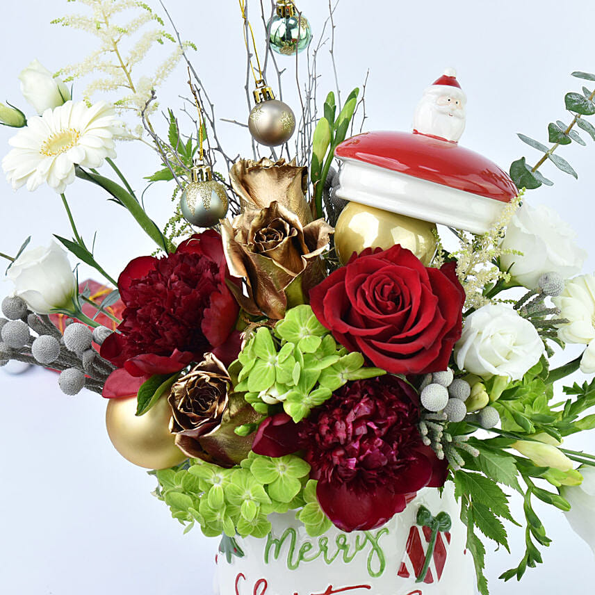 Merry and Joyous Christmas Flowers