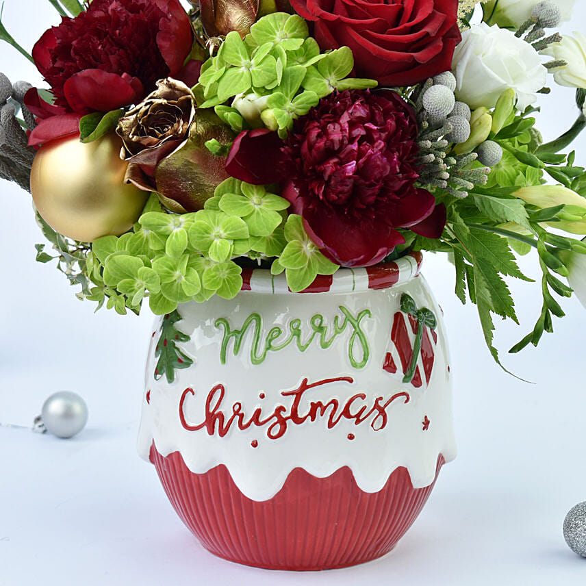 Merry and Joyous Christmas Flowers