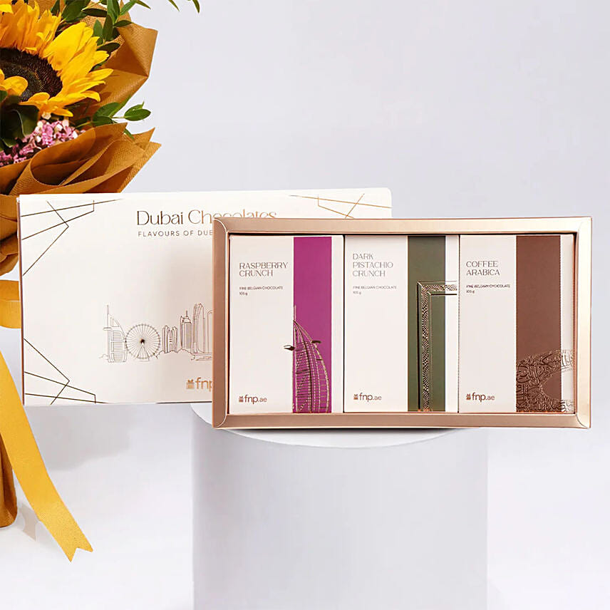 Mesmerising Sunflowers With Dubai Chocolates