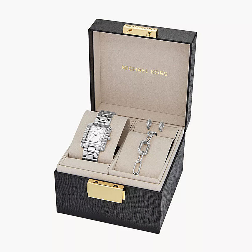 Michael Kors Petite Emery Watch and Jewelry Gift Set for Her