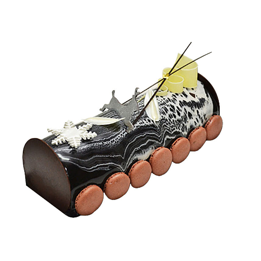 Mikado Christmas Log Cake