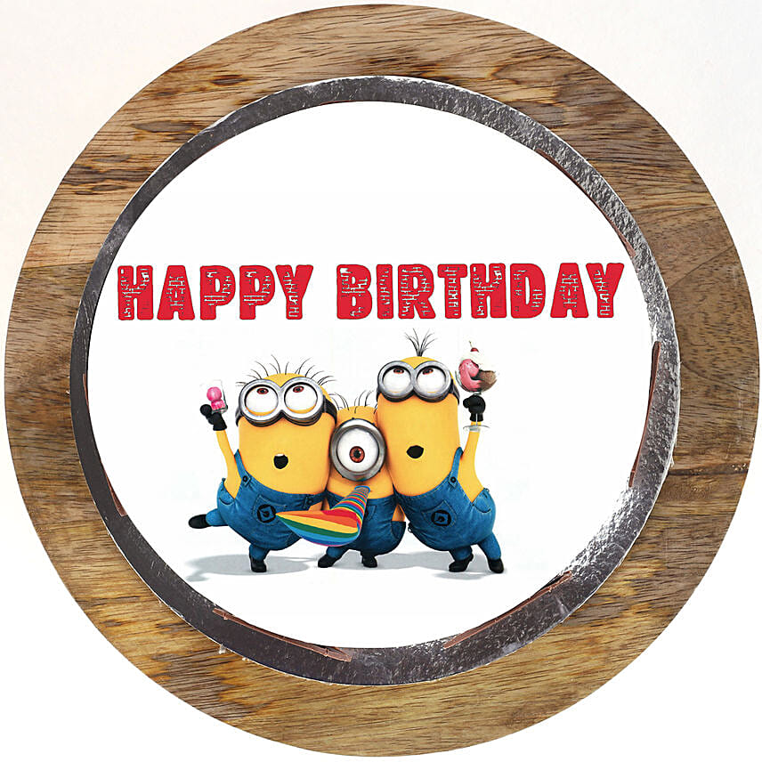 Minions Blackforest Cake 1 Kg Eggless