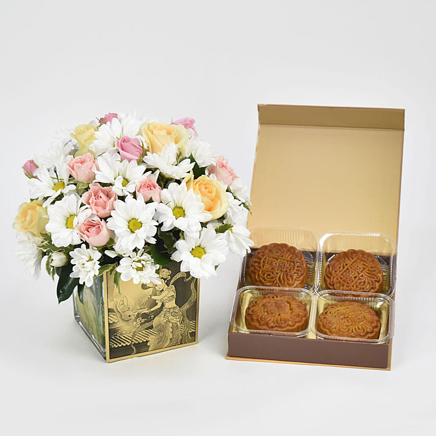 Moon Cakes with Mid Autumn Florals