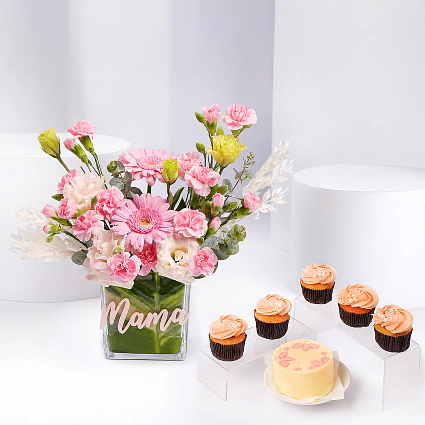 Mothers Day Blooms And Cupcakes