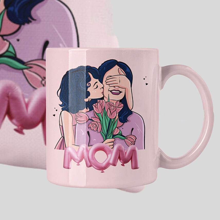 Mothers Day Pink Mug And Cushion Combo