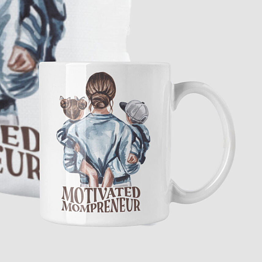 Motivated Mompreneur Mug And Cushion Combo