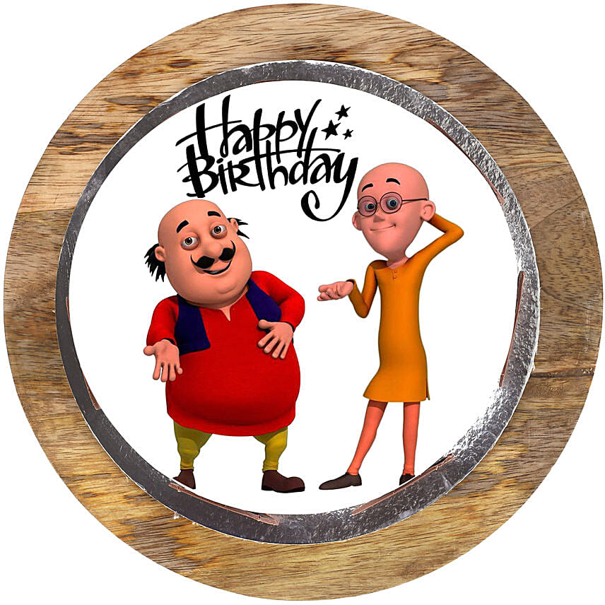Motu Patlu Butterscotch Cake 1 Kg Eggless