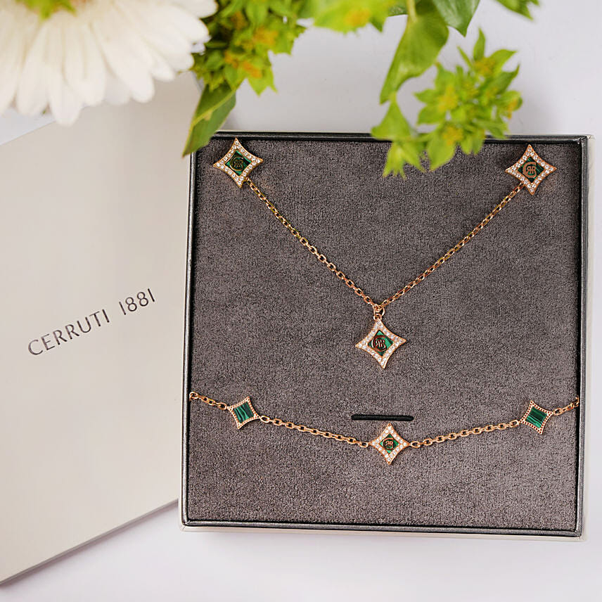 Mystic Green Cerruti 1881 Malachite Jewel Gift Set For Her