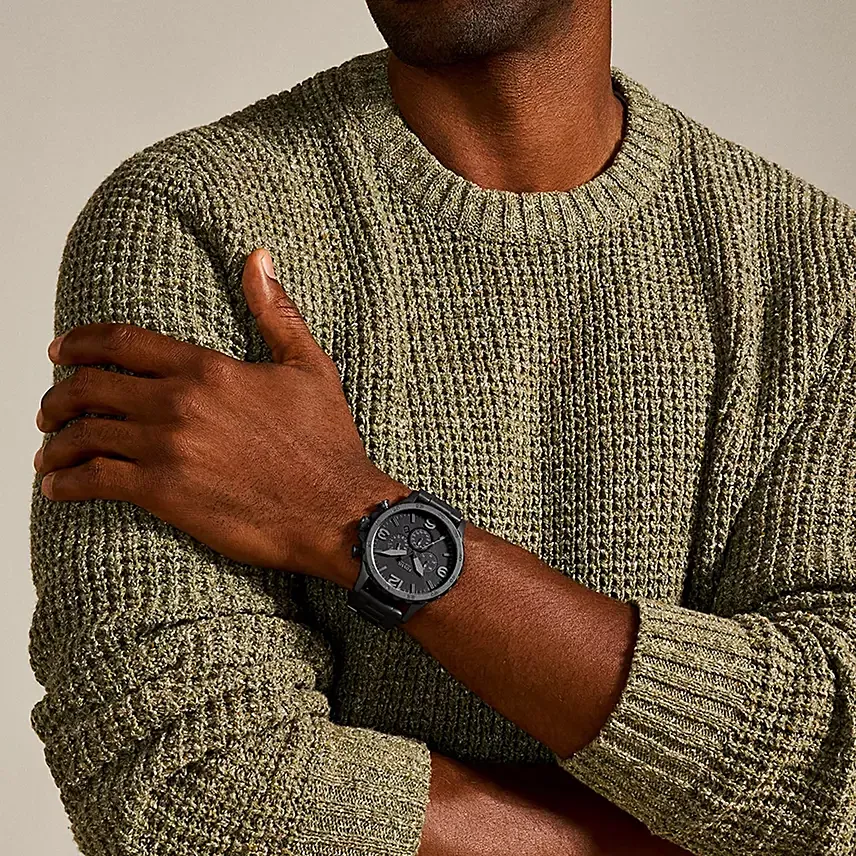 Fossil Chronograph Black Watch For Him