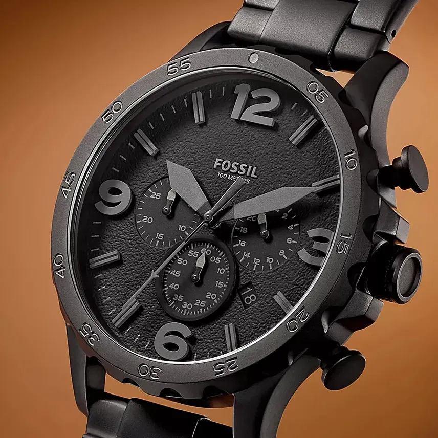 Fossil Chronograph Black Watch For Him