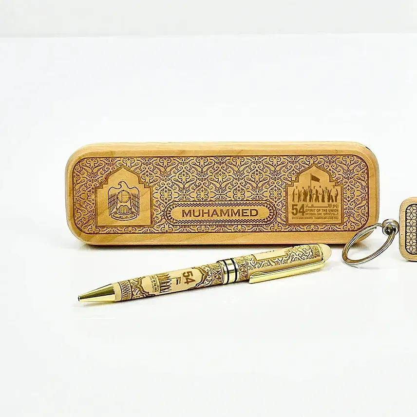 National Day Pen with Box keychain n Bottle