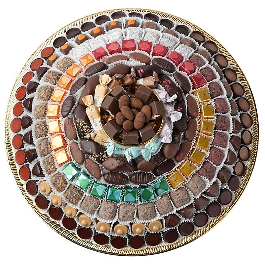 Neuhaus Gold And Silver Round Tray