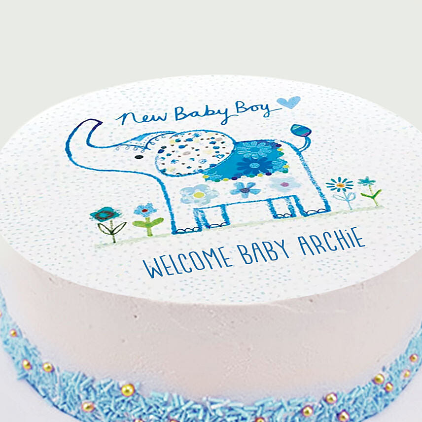 New Baby Boy Cake