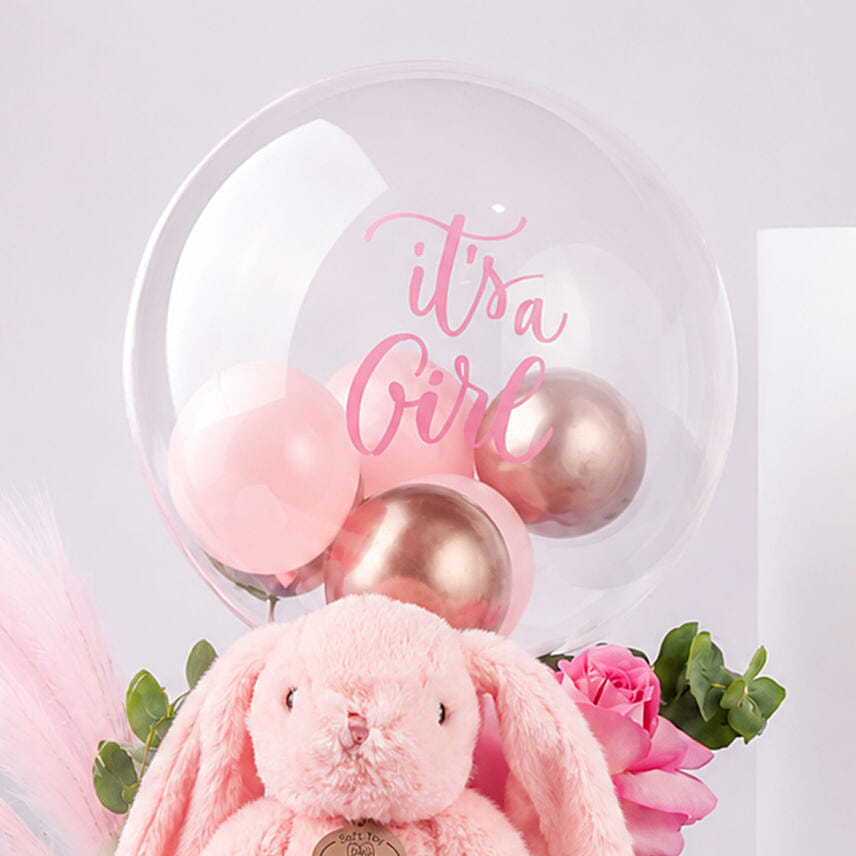 New Born Girl Bloom Hug Box