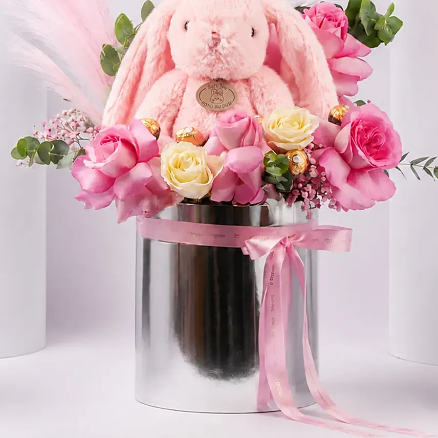New Born Girl Bloom Hug Box