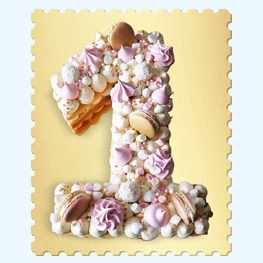 Number 1 Macarons Cake