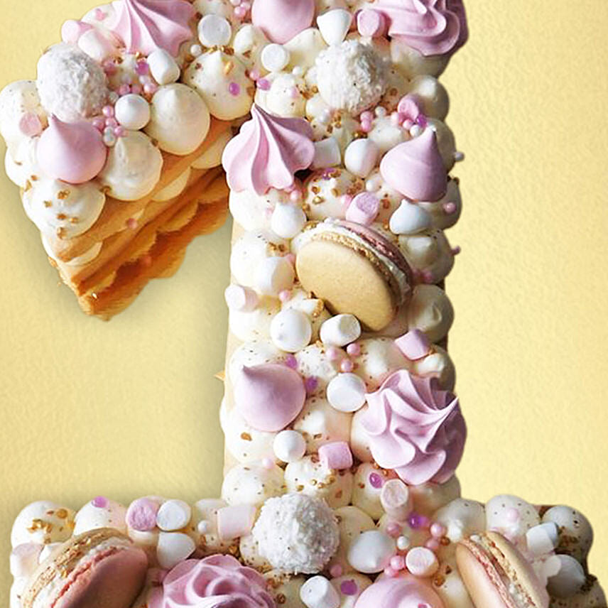 Number 1 Macarons Cake