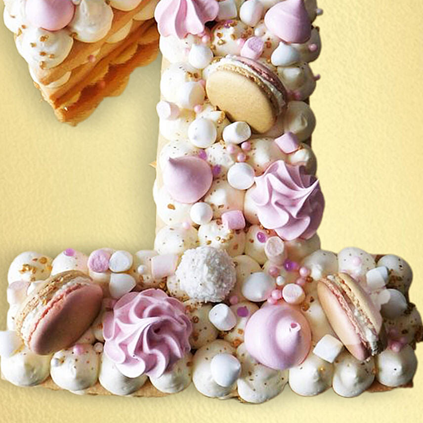 Number 1 Macarons Cake