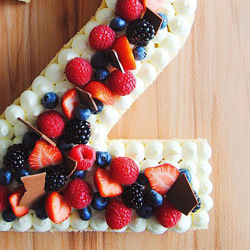 Number 2 Mixed Berries Vanilla Cake