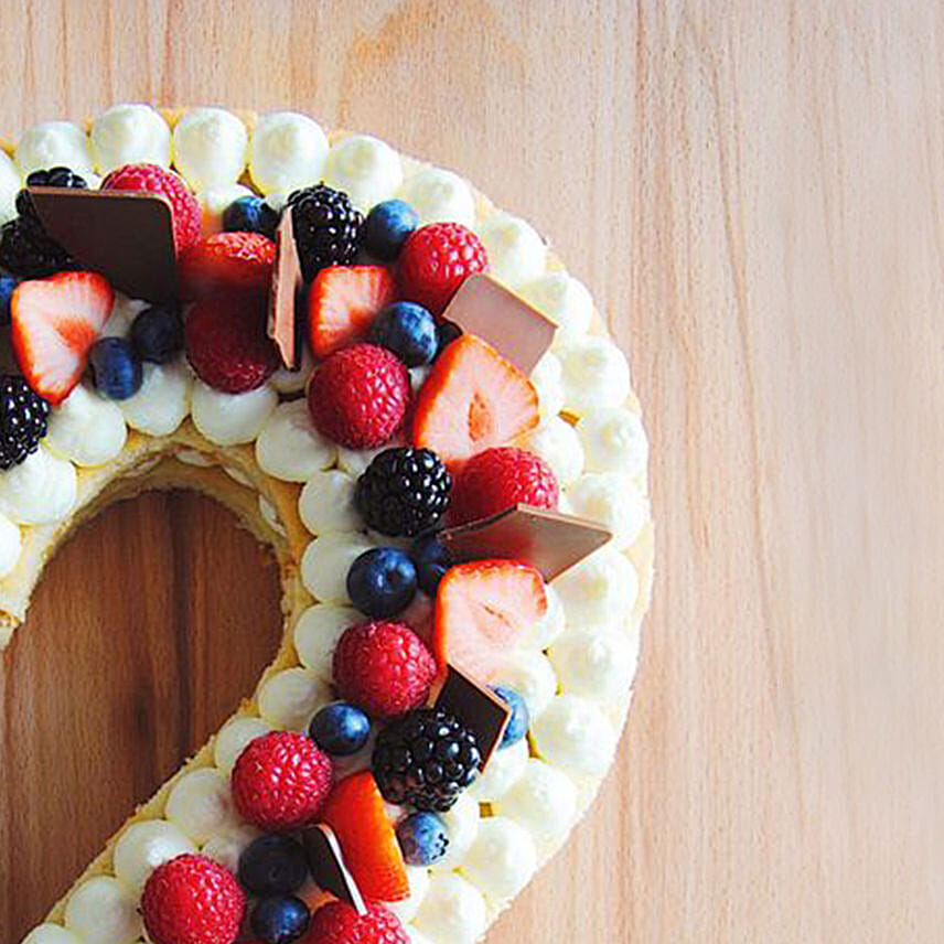 Number 2 Mixed Berries Vanilla Cake
