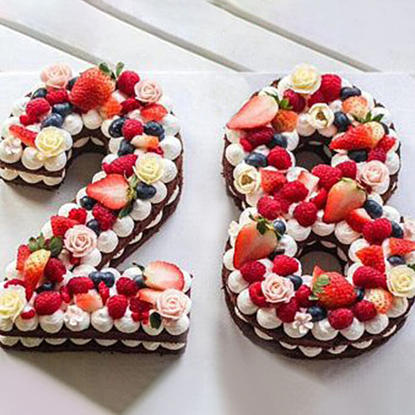 Number 28 Mixed Berries Cake