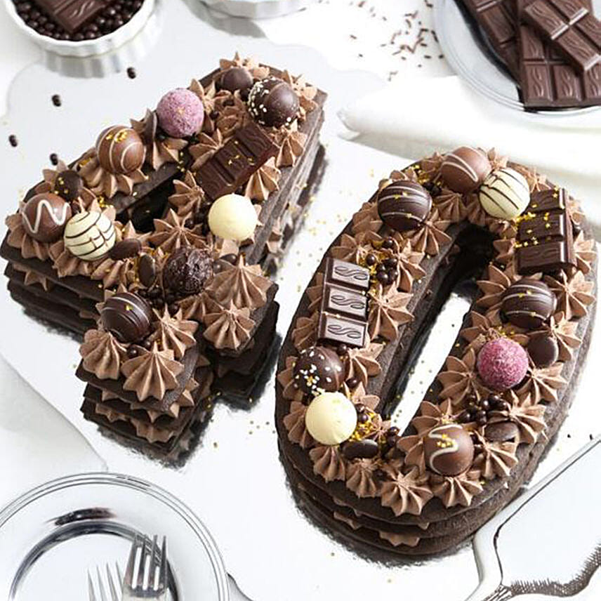 Number 40 Assorted Chocolates Cake