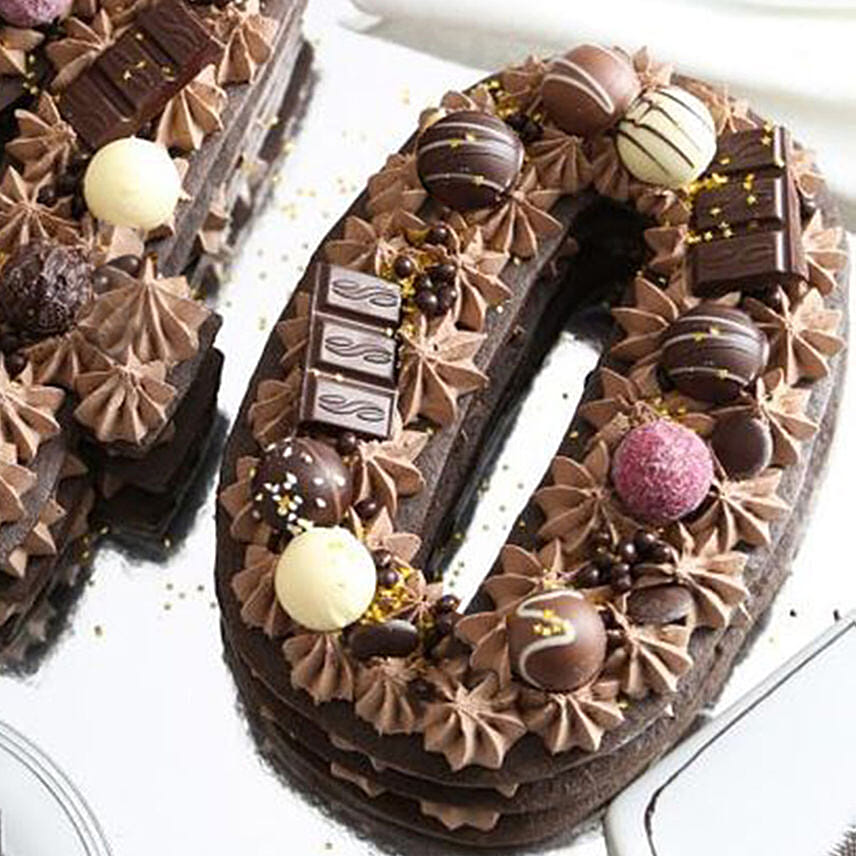 Number 40 Assorted Chocolates Cake