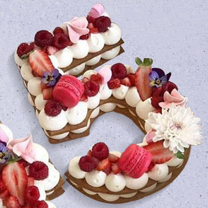 Number 45 Designer Vanilla Cake