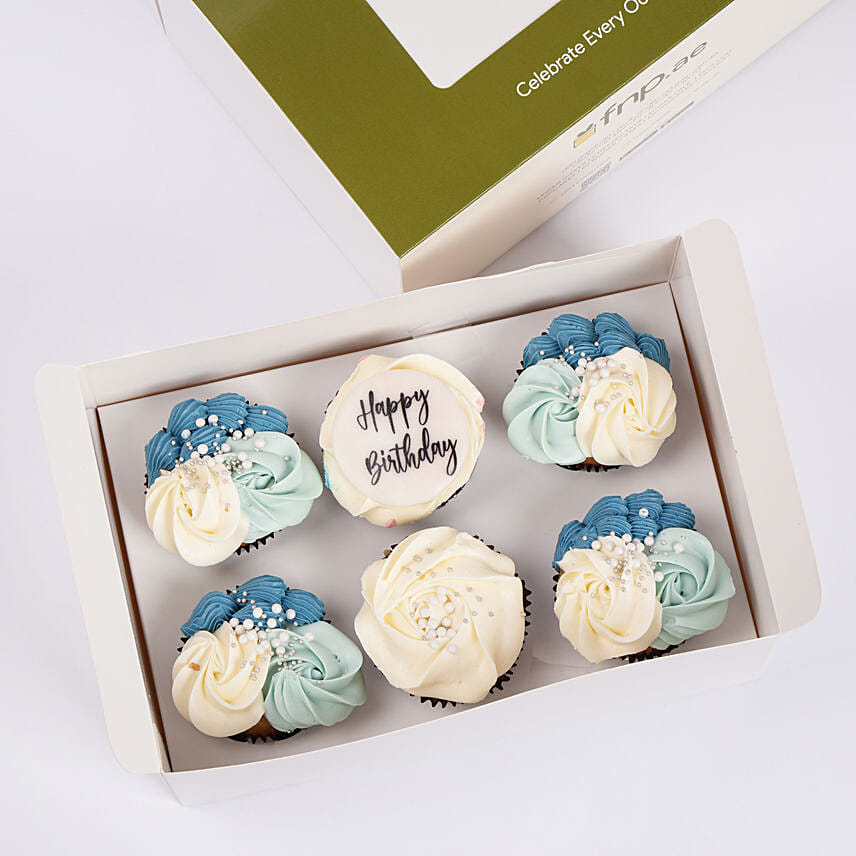 Ocean Breeze Chocolate Cupcake