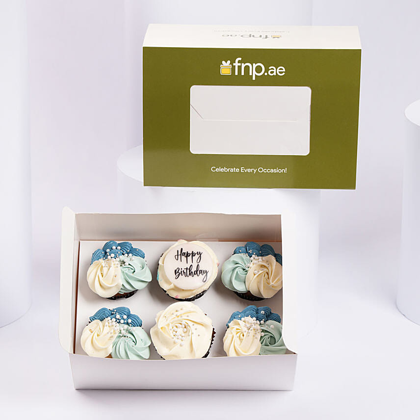 Ocean Breeze Red Velvet Cupcake
