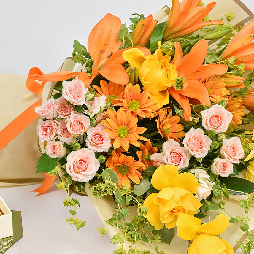 Birthday Flower Bouquet with Chocolates