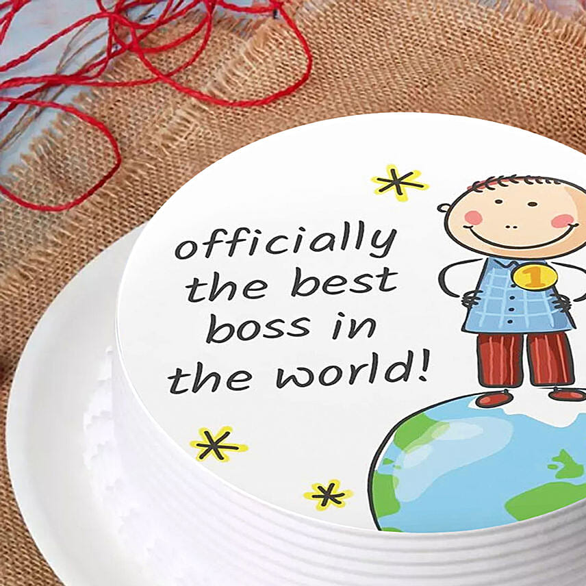 Officially The Best Boss Fondant Cake