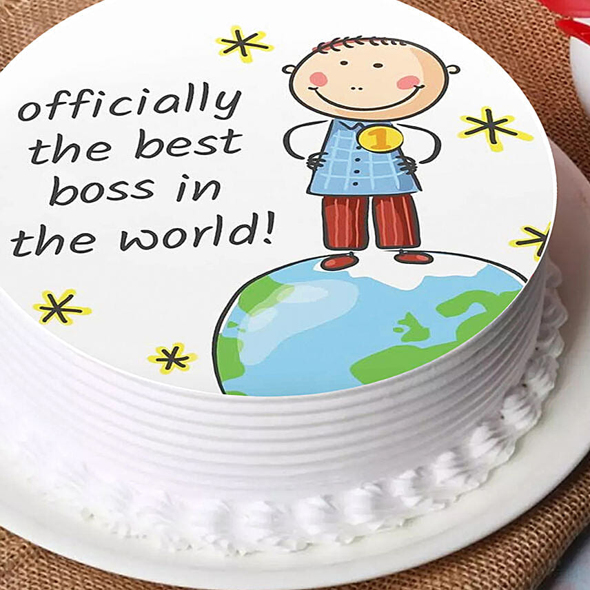 Officially The Best Boss Fondant Cake