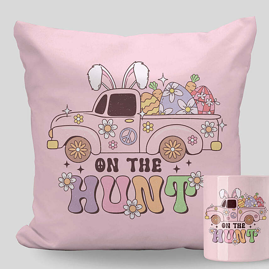 On The Hunt Easter Cushion And Mug
